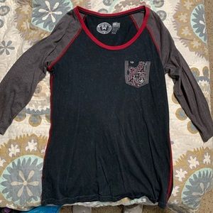 Women’s Affliction 3 quarter sleeve tee